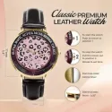 Flower Background Custom Name Personalized Lady Watches - Gift For Her