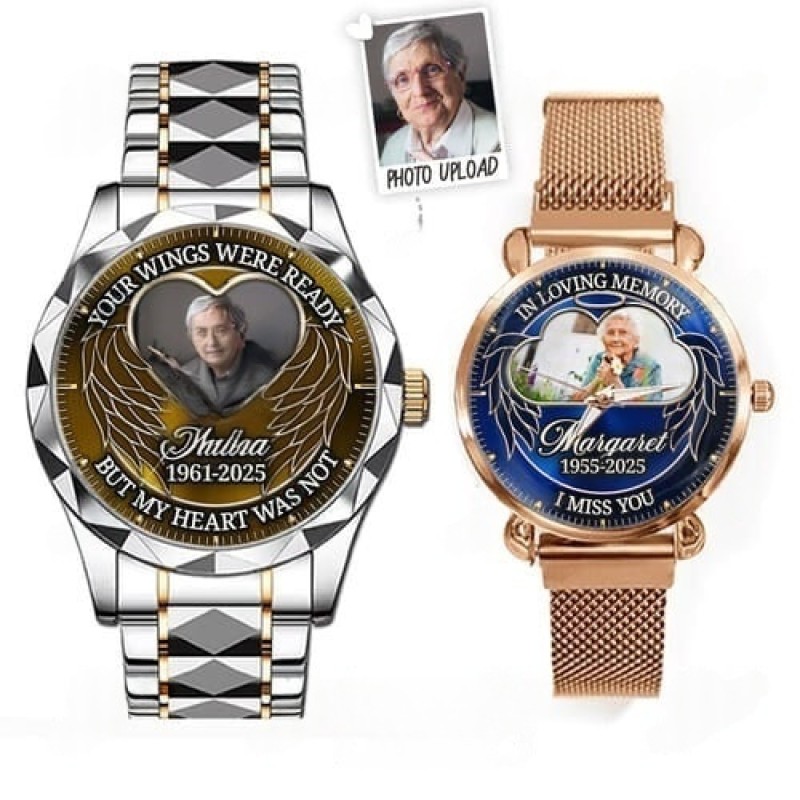 Memorial Gifts for Loss - Custom Metal Watch