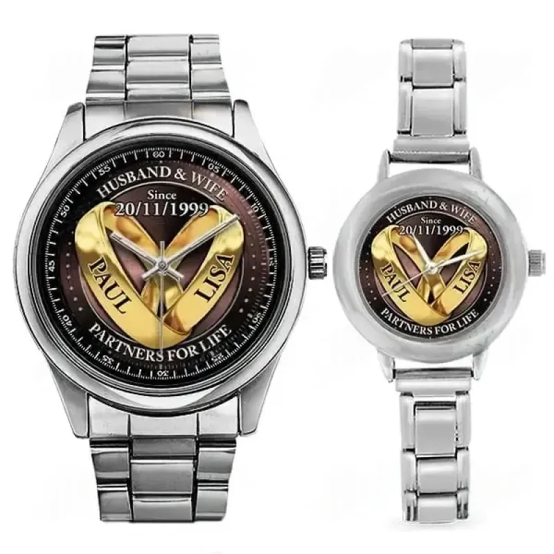 Wedding Rings - Custom Couple Names Watches