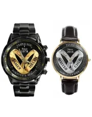 Wedding Rings - Custom Couple Names Printed Watches Wedding Rings - Custom Couple Names Printed Watches