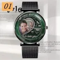 Floral Family Photo Upload Watch - For Mom/Grandma, Mother's Day Gift