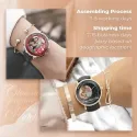 Floral Family Photo Upload Watch - For Mom/Grandma, Mother's Day Gift