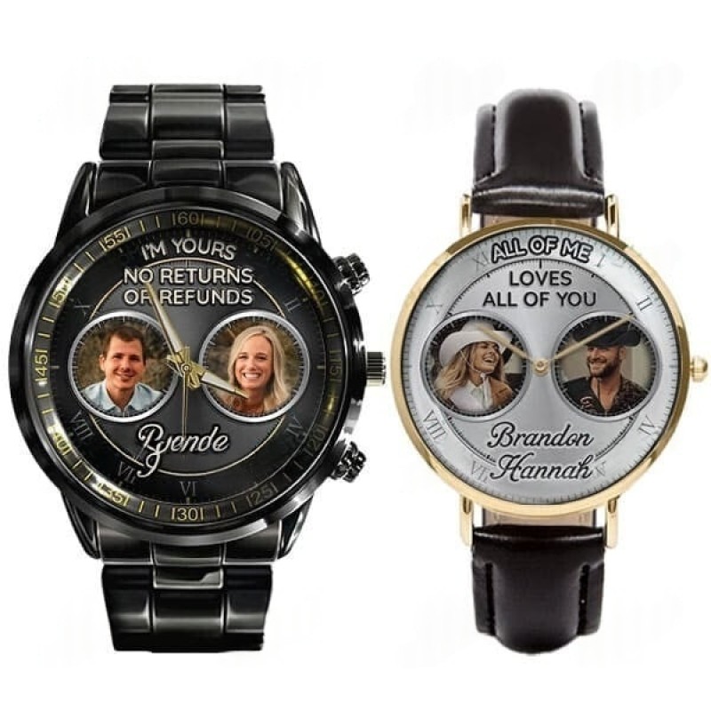2 Photos - Custom Stainless Steel Metal Watch