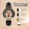 Photo in Floral Frame - Elegant Ladies Watch For Her