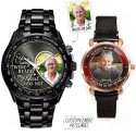 Sympathy Gifts for Loss - Custom Stainless Steel Metal Watch
