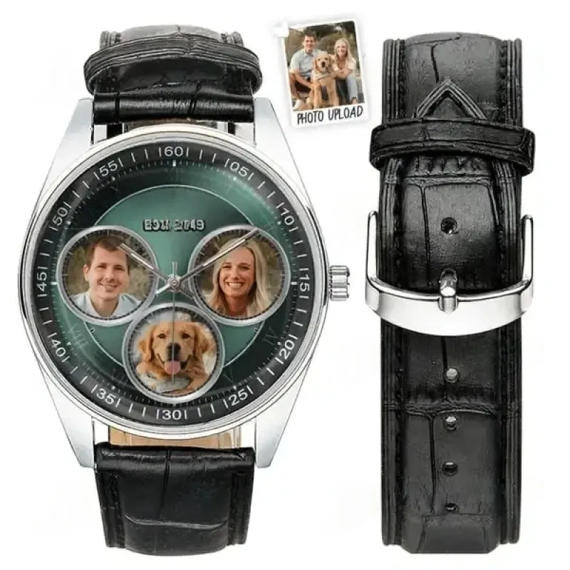 3 Photos Upload - Custom Stainless Steel Family Watch