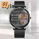 Sided Heart Frame Photo Upload - Custom Personalized Family Watches