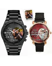 Sided Heart Frame Photo Upload - Custom Personalized Family Watches Sided Heart Frame Photo Upload - Custom Personalized Family Watches